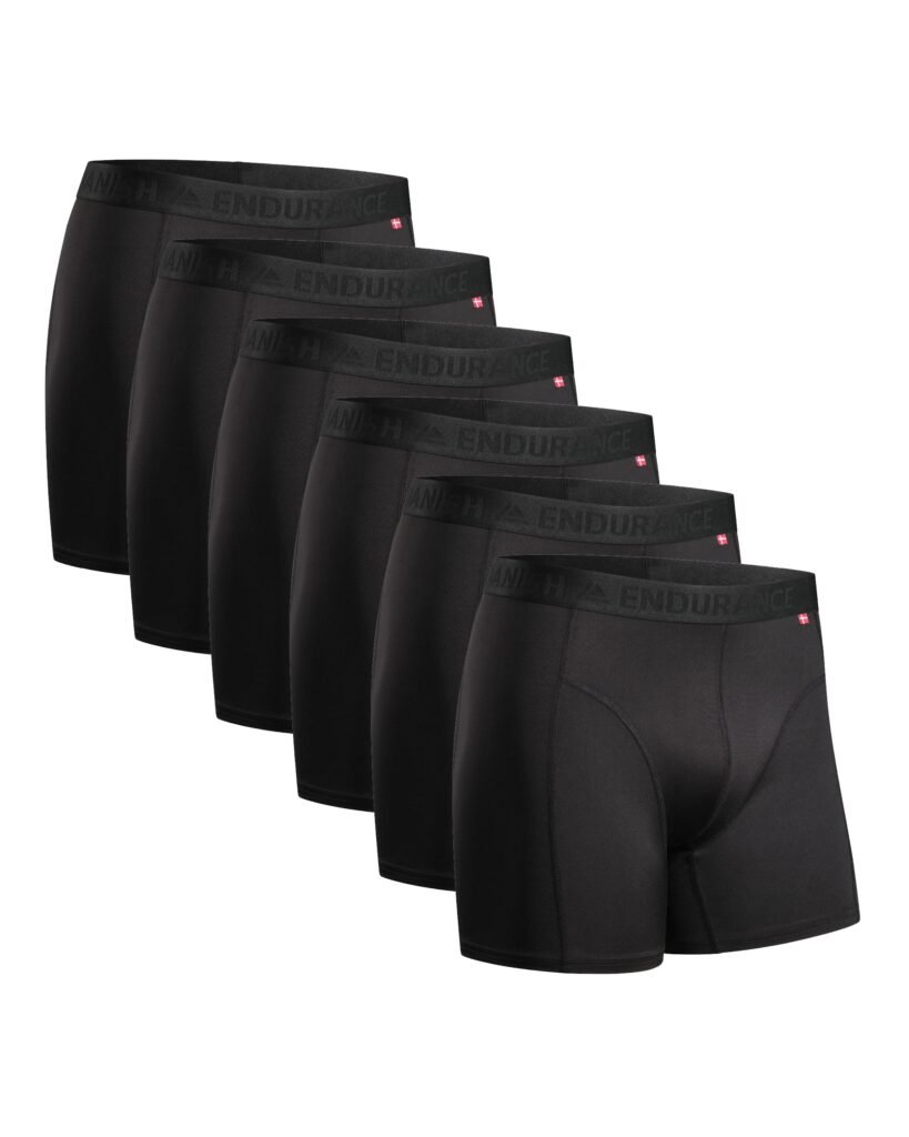 Oferton: DANISH ENDURANCE Calzoncillos Deportivos, Bóxers para Hombre Ajustados, Transpirables y Sin Etiquetas, 6 Pack