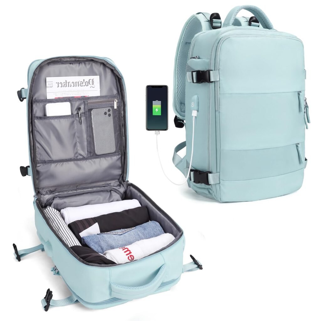Oferton: SZLX mochila de viaje para mujer, mochila de transporte, mochila de senderismo, mochila impermeable para deporte al aire libre, mochila informal para la escuela, bolsa para computadora portátil