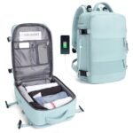 Oferton: SZLX mochila de viaje para mujer, mochila de transporte, mochila de senderismo, mochila impermeable para deporte al aire libre, mochila informal para la escuela, bolsa para computadora portátil