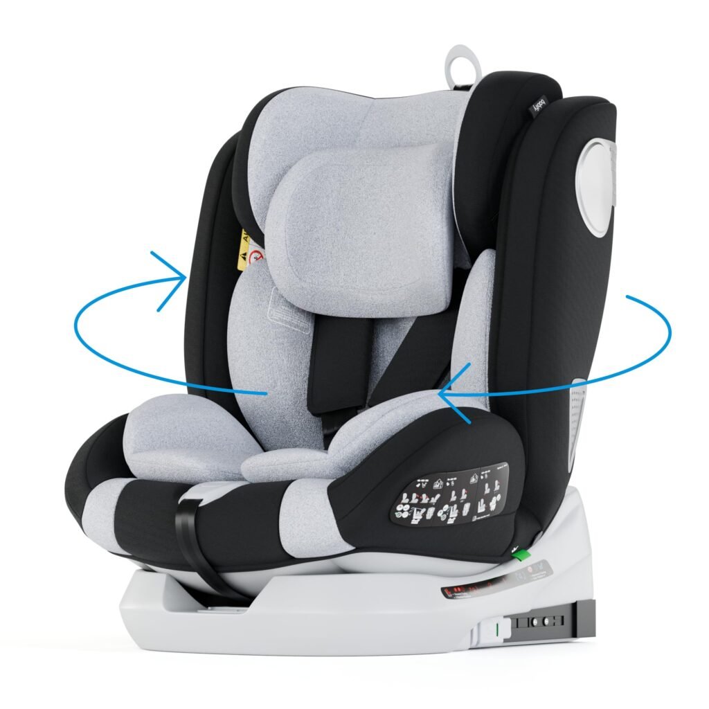 Oferton: Babify Onboard Silla de Coche Isofix para Bebés y Niños, 0 Meses – 12 Años, Apta Desde 40-150 cm Ajustable 360º, Asiento Portátil y Seguro i-Size ECE R129