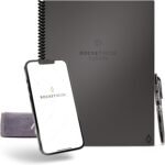 Oferton: Rocketbook Fusion Reutilizable Agenda y Cuaderno Conectados Digitalmente con Bolígrafo, Paño y Aplicación, Gris, 7 Estilos de Página, Tamaño A4 21 cm x 29,7 cm, 42 Páginas