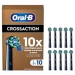 Oferton: Oral-B Pro CrossAction Recambios para Cepillo de Dientes Eléctrico, Pack de 10 Cabezales, Negro – Originales (Tamaño Buzón)