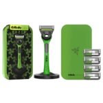 Oferton: Gillette Labs Edición Limitada Razer Maquinilla de Afeitar Hombre con Barra Exfoliante + 5 Cuchillas de Afeitar de Recambio + Base Magnética y Estuche de Viaje Razer