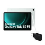 Oferton: Samsung Galaxy Tab S9 FE – Tablet + Cargador, 256 GB, Wifi, S Pen incluido, Batería de Larga Duración, Clasificación IP 68, Verde Menta (Versión Española)