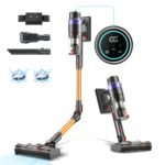 Oferton: PRETTYCARE 45KPA/530W/60Mins Aspiradora sin Cable, Aspirador Escoba sin Cable Potente Modo Automático, Aspirador Inalámbrico Antienredo para Suelo/Alfombra/Pelos de Animales V3, 2024 Actualización