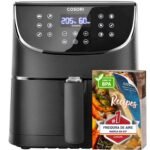 Oferton: COSORI Freidora de Aire Duradera 5.5 L Air Fryer 1700W, Tecnología Rapid Air, 55% Menos Energía, 13 Automáticos Modos, Uso Sencillo, Panel Táctil Intuitivo, Acero Inox Interior, Hasta 205 °C y 60 Min