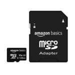 Oferton: Amazon Basics – MicroSDXC, 128 GB, con Adaptador SD, A2, U3, velocidad de lectura hasta 100 MB/s, Negro