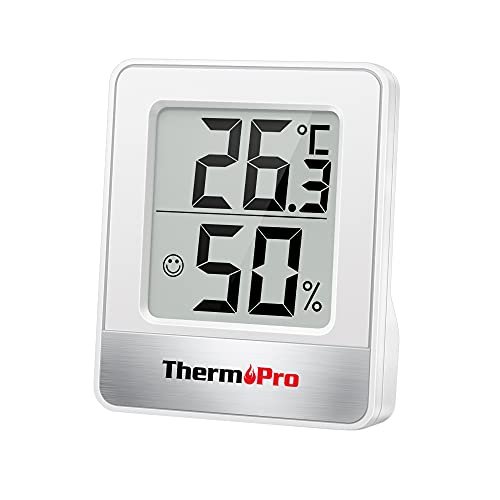 Oferton: ThermoPro TP49 Pequeño higrómetro digital, termómetro de interior para controlar la temperatura y medir la humedad, para la comodidad en la oficina y en casa, termómetro para reptil