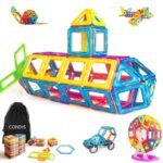 Oferton: CONDIS 95 Piezas Bloques de Construcción Magnéticos para Niños, Juegos de Viaje Imanes Regalos Cumpleaños Juguetes Educativos de 2 3 4 5 6 7 8 Años Infantil