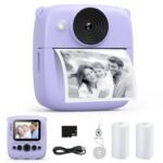 Oferton: CalineGam Camara Fotos Infantil Instantanea, 2,0 Pulgada 1080P Cámara de Fotos Instantánea con Tarjeta de 32 GB y Papel Fotográfico, Regalos para Niños y Niñas de 3 4 5 6 7 8 9 10 Años (Morado)