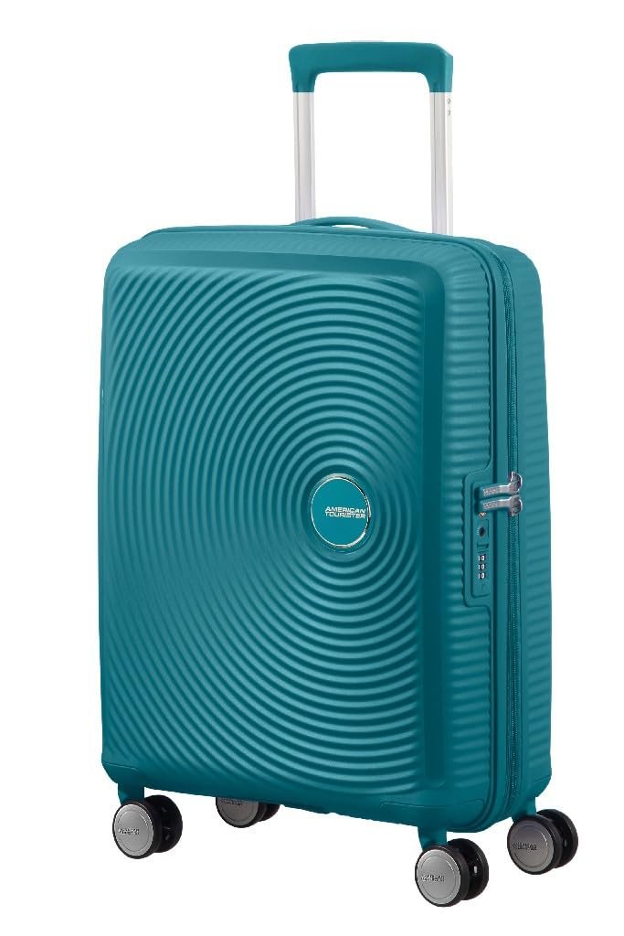 Oferton: American Tourister Soundbox – Equipaje de mano ampliable Spinner S, 55 cm, 41 L, Verde (Verde Jade)