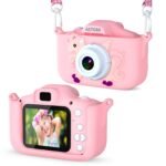 Oferton: ASTGMI Juguetes de Camara de Fotos para niños y niñas, 1080P HD Camara Fotos Infantil, cámara Fotos niños, cumpleaños de Regalo niñas 3 4 5 6 7 8 9 10 años, con Tarjeta SD de 32 GB (Rosa)