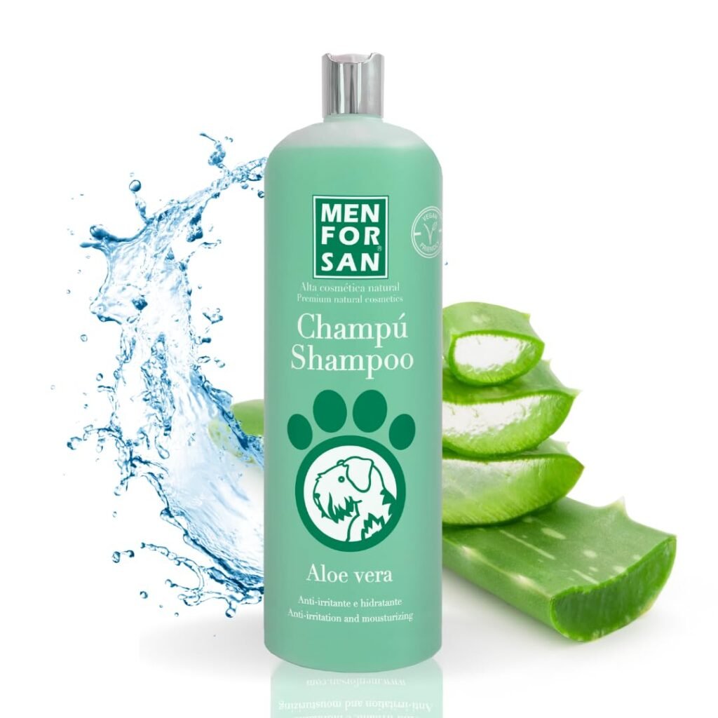 Oferton: MENFORSAN Champú Aloe Vera para Perros | Hidrata en profundidad | Acción Anti Irritaciones y Anti Eczemas | 100% Natural | Herbácea | 1L
