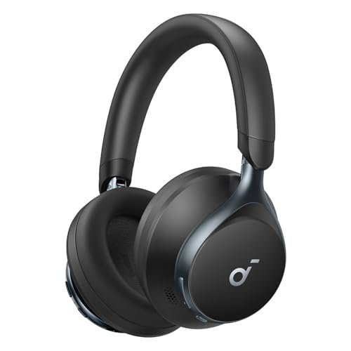 Oferton: Soundcore de Anker Space One Auriculares Cancelación Ruido Activa Adaptativa, Cascos Inalambricos Bluetooth Reducción de Voz Humana 2X más Fuerte, 40H ANC, Control de App, LDAC Hi-Res Wireless Audio