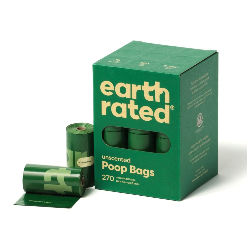 Oferton: Earth Rated – Bolsas para excrementos de perro – Bolsas para excremento de mascotas a prueba de fugas y extragruesas para perros de todos los tamaños – Rollos de recarga – Sin aroma – 270 unidades