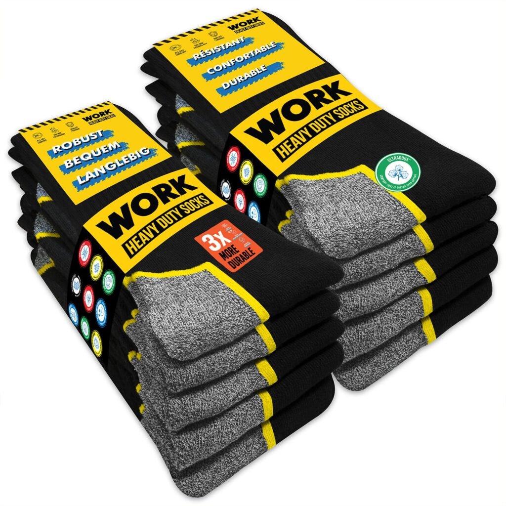 Oferton: SOXCO 10 Pares Calcetines de Trabajo Hombre WORK Socks