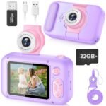 Oferton: Camara Fotos Infantil,ARNSSIEN Camara de Fotos para Niños con Pantalla de 2,4”,Lente de180°Flip, Juguete Regalo 3-12 Niña Niño de Navidad Cumpleaños
