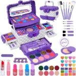 Oferton: Maquillaje para Niñas – 55 Pcs Lavable de Maquillaje para Niñas Juguetes,Regalo de Princesa para Niñas, Cumpleaños y Navidad de para Niñas 3 4 5 6 7 8 9 10 Años