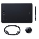 Oferton: Wacom Intuos Pro M Tableta gráfica con lápiz digital Pro Pen 2 / digitalizadora para pintura y diseño digital / Portalápices con 10 puntas / Compatible con Windows y MacOS / Negro