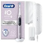 Oferton: Oral-B iO 9 Cepillo de Dientes Eléctrico con Mango Recargable, 1 Cabezal, Estuche de Viaje con Cargador y Funda Magnética, Diseñado por Braun, Regalos Originales para Mujer y Hombre – Rosa