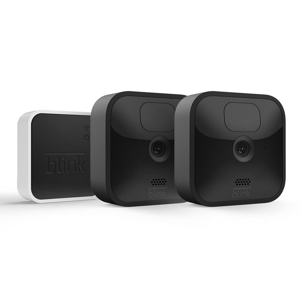 Oferton: Blink Outdoor | Cámara de vigilancia exterior HD inalámbrica y resistente a la intemperie, con 2 años de autonomía, detección de movimiento, compatible con Alexa| 2 cámaras