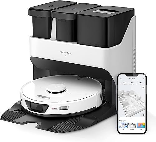 Oferton: roborock S7 MAX Ultra Robot Aspirador con Evitación Activa Obstáculos 5500 Pa Robot Aspirador y Fregasuelos Vaciado Automático/Lavado Automático/Secado Automático/Relleno Automático