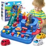 Oferton: hahaland Pista de Coches Juguetes para Niños 3 Años, Circuito Coches de Carreras Garaje Coches Juguete Aventura Playset, Juguetes Educativo para Niños 2 3 4 5 Años Regalos Originales