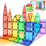Oferton: Azulejos magnéticos para niños, juguetes magnéticos STEM para niños pequeños, bloques magnéticos, juguetes de construcción, aprendizaje preescolar, juguetes Montessori sensoriales para niños y niñas