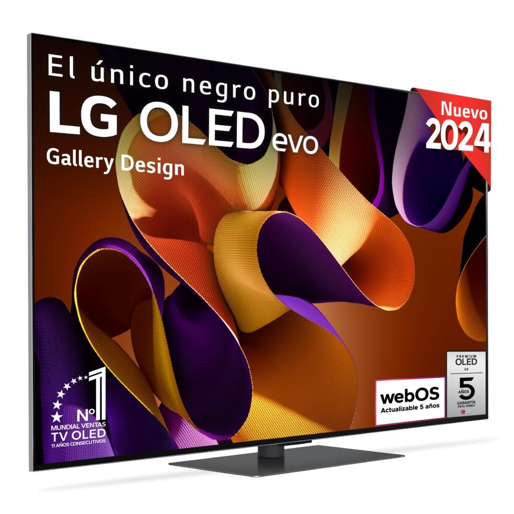 Oferton: LG OLED55G46LS, 55″, OLED EVO* 4K, Serie G4, Smart TV, WebOS24, Procesador a11, Dolby Vision, Dolby Atmos, webOS 24, 3840X2160,TV Gaming, 144 Hz, Negro