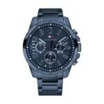 Oferton: Tommy Hilfiger Reloj Analógico Multifuncional de Cuarzo para Hombres con Correa de Silicona, Acero Inoxidable o Cuero, Subesferas para Día y Fecha, Resistente al Agua hasta 5ATM.
