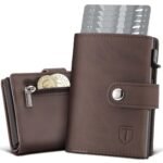 Oferton: TENBST Cartera Tarjetero con RFID Protección, 10 Ranuras para Tarjetas, Tarjetero Hombre para Crédito, Billetes y Monedas – Marrón