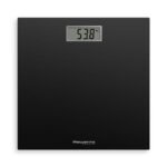 Oferton: Rowenta BS1400 Premiss – Báscula de baño con Pantalla LCD, de diseño fino de 2cm de alto, hasta 150 kg y 100 gr de precisión, encendido y apagado automático, Negro