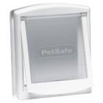 Oferton: PetSafe Staywell Original – Porta para animais de estimação com 2 posições, instalação fácil, gateira no exterior ou interior, painel de fecho personalizável, resistente, branco – S