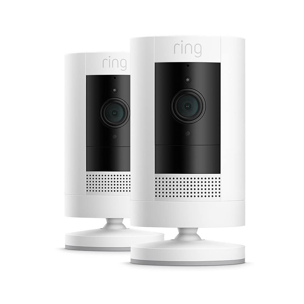 Oferton: Ring Außenkamera Akku (Stick Up Cam Battery) | Überwachungskamera aussen mit 1080p-HD-Video, WLAN, witterungsbeständig, geeignet für Haus & Grundstück, Alexa-kompatible Sicherheitskamera | 2 Kameras