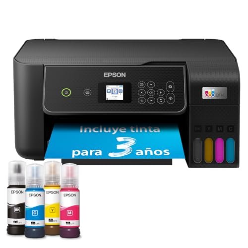 Oferton: Epson Impresora multifunción EcoTank ET-2870 A4 con depósito de Tinta, conexión Wi-Fi y hasta 3 años de Tinta incluida