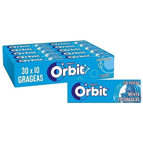 Oferton: Orbit Chicles Sin Azúcar Sabor Menta, Fresco, Intenso y de Larga Duración en formato Gragea (30 x 10 chicles)