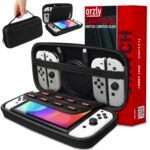 Oferton: Orzly Estuche de Transporte Compatible con Switch OLED y Consola Switch Original – Estuche Protector de Viaje portátil rígido con Bolsillos de Almacenamiento