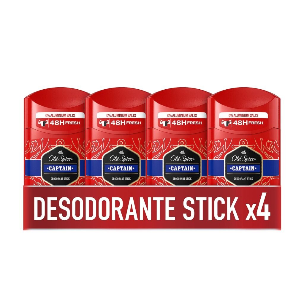 Oferton: Old Spice PACK X4 Captain Desodorante en Barra para Hombres, 50 ml