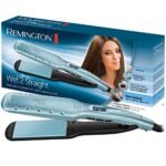 Oferton: Remington Plancha de Pelo Wet 2 Straight, Cabello Seco y Húmedo, Placas Flotantes Anchas, Cerámica Avanzada Antiencrespamiento, 10 Temperaturas hasta 230°C, Digital, S7350