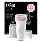 Oferton: Braun Silk-épil 7, Depiladora Eléctrica Para Una Eliminación Del Vello Fácil, Piel Suave Duradera, 7-030, Blanco/Flamenco