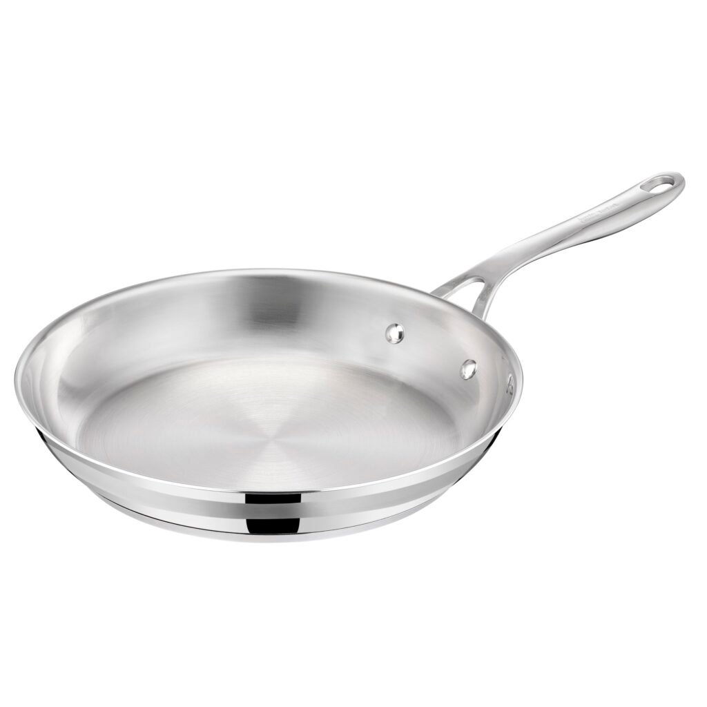 Oferton: Tefal Sartén Jamie Oliver Cook Smart 28 cm – Sartén acero inoxidable sin revestimiento, robusta, calentamiento rápido, cocción uniforme, mango remachado, apta todas cocinas y lavavajillas, E31106