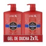 Oferton: Old Spice Captain Gel De Baño Y Champú Para Hombres, Jabón 3 En 1 Para Cuerpo, Pelo Y Rostro, Frescor Duradero, Pack 2×1000 ml