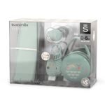 Oferton: Suavinex, Regalo Recién Nacido. Set Regalo Bebé con: Muselina de Algodón + Chupete con Tetina Fisiológica SX Pro 0-6 Meses + Broche Pinza + Portachupetes Duo. (4 Pcs). Bonhomia, Verde