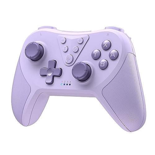 Oferton: EasySMX T37 Mandos Switch, Mando Bluetooth de Pro Switch, Mando para Switch con Turbo, Vibración para Switch/Lite/OLED, Púrpura