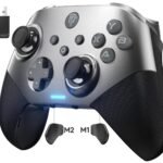 Oferton: EasySMX X10 Mando PC Inalambrico con Hall Joystick(ADIÓS AL DRIFT) Hall Trigger- Botone Mecánico- Carcasa Facial Magnética Reemplazable- 1000mAh Batería para PC/Switch/Móvil/Black Myth: Wukong- Plata