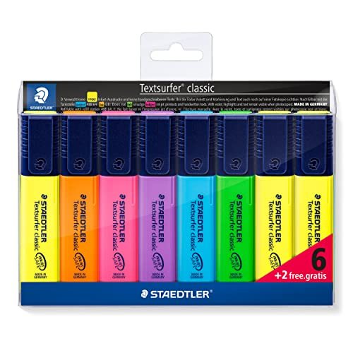 Oferton: STAEDTLER 364 A WP8 ST, Set de 8 Marcadores Fluorescentes, Multicolor