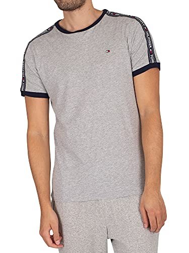 Oferton: Tommy Hilfiger Hombre Camiseta Manga Corta Cuello Redondo, Gris (Grey Heather), M