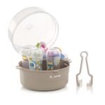 Oferton: Jané Esterilizador para Microondas, con Cesta para Tetinas y Pequeños Accesorios, Capacidad 6 Biberones, Gris