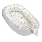 Oferton: Babynest capullo recién nacido 90 x 50 cm – Handmade Reductor de cuna Nido de bebé hecho a mano nido de algodón Búhos Gris Claro