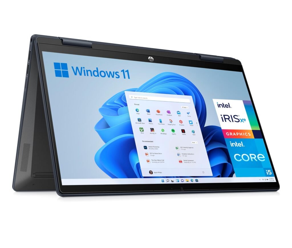 Oferton: HP Pavilion x360 14-ek1024ns – Ordenador portátil de 14″ Full HD (Intel Core i5-1335U, 16GB RAM, 1TB SSD, Intel Iris Xe Graphics, Windows 11 Home) Azul – Teclado QWERTY Español